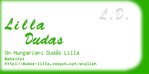 lilla dudas business card