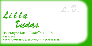 lilla dudas business card